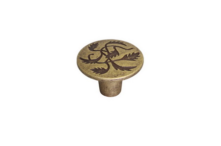 Ручка-кнопка d.36мм, отделка бронза античная