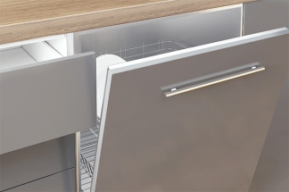 Комплект защитных профилей H.720 мм для посудомоечных машин, отделка алюминий анодированный