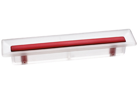 Ручка-скоба 96 мм,
отделка транспарент матовый + красный
