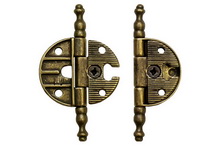 Петля декоративная врезная, отделка бронза античная