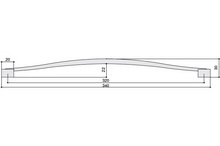 Ручка-скоба 320мм, отделка сталь вороненая шлифованная