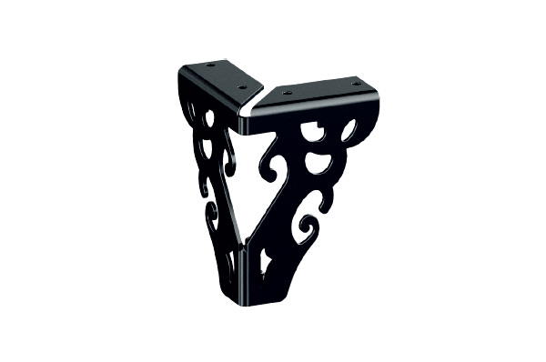 Ножка декоративная Кальяри, h.100, отделка черный бархат (матовый) Технические харак