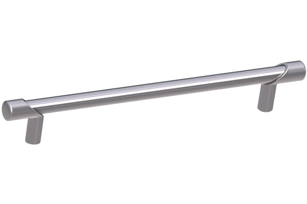 Ручка-скоба 160мм, отделка никель глянец шлифованный