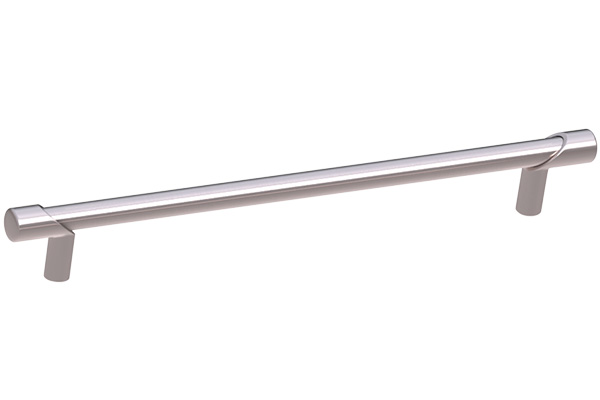 Ручка-скоба 192мм, отделка никель глянец шлифованный