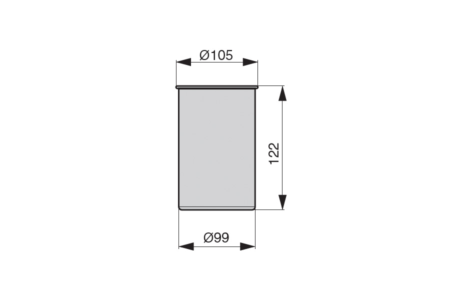 Стакан для столовых приборов, d.99.5, h.122, отделка сталь нержавеющая