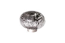 Ручка-кнопка из стекла,
отделка фольга чёрная + серебро