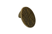 Ручка-кнопка 32мм, отделка бронза античная французская